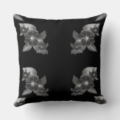 グレースケールフローラ クッション (裏面)