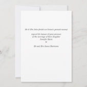 グレースケールフローリッシュ結婚式招待状カード 招待状 (裏面)