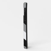 グレースケールブラックグレーとホワイトシェブロン Case-Mate iPhoneケース (裏面/左)