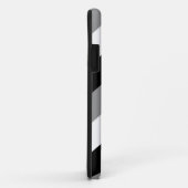 グレースケールブラックグレーとホワイトシェブロン Case-Mate iPhoneケース (裏面/右)