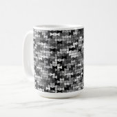 グレースケールボウタイ15ozマグカップ コーヒーマグカップ (正面左)