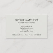 グレースケールロゴ |ミニマルプロフェッショナル モダン 名刺 (裏面)