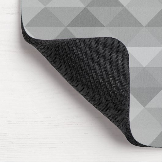 グレースケール三角形の幾何学的な正方形のパターン灰色 マウスパッド (コーナー)