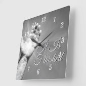 グレースケール壁時計が完成した スクエア壁時計 (傾斜)