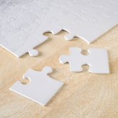 グレースケール短毛の白黒の犬 ジグソーパズル (側面)