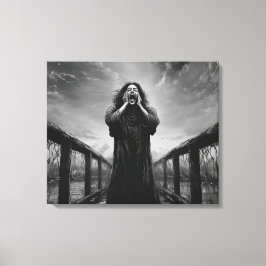 グレースケール美術における絶望の嵐の表現 | キャンバスプリント