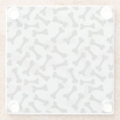 グレースケール骨の質パターン ガラスコースター (裏面)