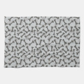 グレースケール骨の質パターン キッチンタオル (横)