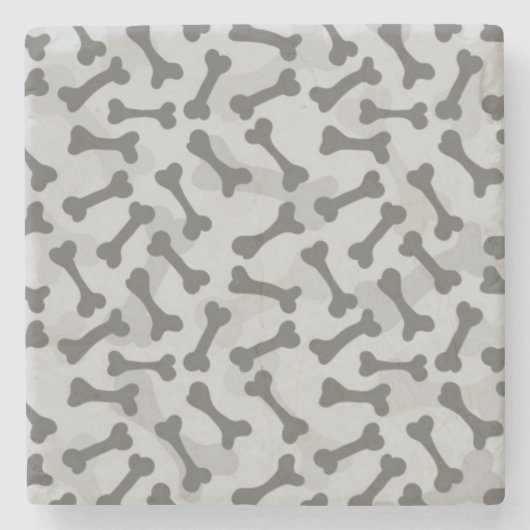 グレースケール骨の質パターン ストーンコースター (正面)