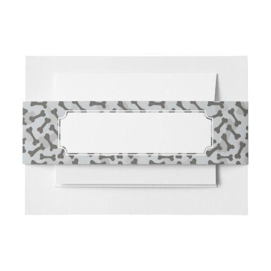 グレースケール骨の質パターン 招待状ベリーバンド (正面例)