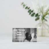 グレースケール、ギターカード 名刺 (スタンド正面)