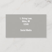 グレースケール、ギターカード 名刺 (裏面)