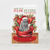 グレースコティッシュフォールドクリスマスキャット猫フェスティバル シーズンカード (正面)