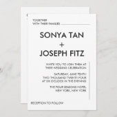 グレースコンテンポラリー結婚ズ 招待状 (正面/裏面)