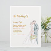 グレースシンプルカップル結婚ズ 招待状 (スタンド正面)