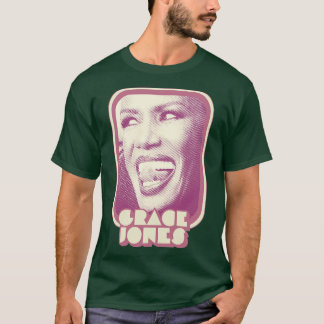 グレースジョーンズレトロスタイル80s美学デザイン tシャツ
