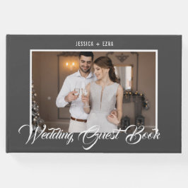 グレースタイリッシュと白のスクリプト |写真 ゲストブック