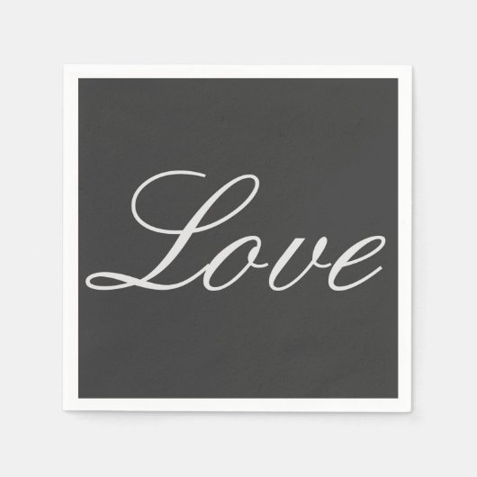 グレースタイリッシュの背景の結婚愛 スタンダードカクテルナプキン (正面)