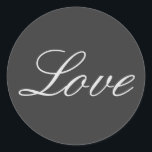 グレースタイリッシュの背景の結婚愛 ラウンドシール<br><div class="desc">簡単に色やフォントを変えられる。ロゴや背景画像も好きなように追加できる。</div>