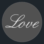 グレースタイリッシュの背景の結婚愛 ラウンドシール<br><div class="desc">簡単に色やフォントを変えられる。ロゴや背景画像も好きなように追加できる。</div>