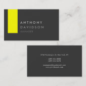 グレースタイリッシュイエローコンテンポラリー名刺 名刺 (正面/裏面)