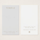 グレースタイリッシュエレガントイヤリング表示カード (正面&裏面)