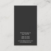 グレースタイリッシュオレンジ白モノグラム名刺 名刺 (裏面)