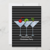グレースタイリッシュカクテルクリスマスパーティの招待状 招待状 (裏面)
