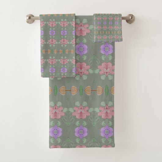 グレースタイリッシュグリーンのタオル バスタオルセット (インサイチュ)