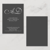 グレースタイリッシュスモダンクリプトモノグラムの名刺 名刺 (正面/裏面)