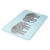 グレースタイリッシュゾウ華美ズデザインモダン青 バスマット (アングル)