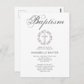 グレースタイリッシュバプティスマクロス招待状 ポストカード (正面/裏面)