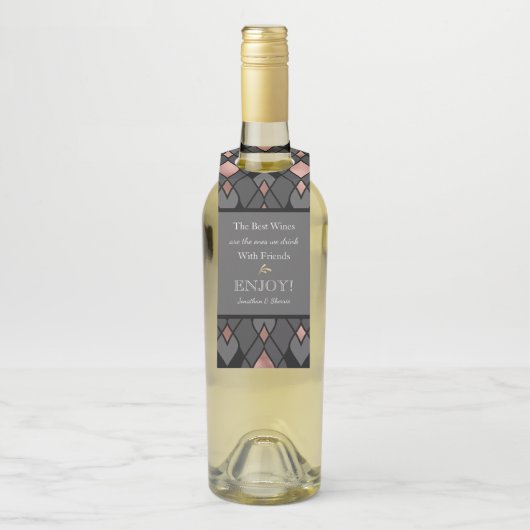 グレースタイリッシュホステスギフトワインボトルハンガー ボトルネックタグ (ボトル)