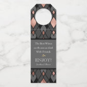 グレースタイリッシュホステスギフトワインボトルハンガー ボトルネックタグ (正面)