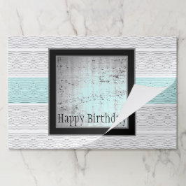 グレースタイリッシュホワイトおよびブラック紙ランチョンマット ペーパーパッド