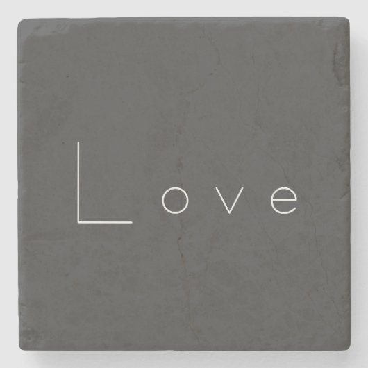 グレースタイリッシュホワイトラブ結婚ズ ストーンコースター (正面)