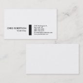 グレースタイリッシュホワストライプのイトの名刺 名刺 (正面/裏面)