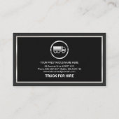 グレースタイリッシュボックスシルバーフレームトラック輸送 名刺 (裏面)
