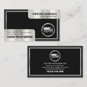 グレースタイリッシュボックスシルバーフレームトラック輸送 名刺 (正面/裏面)