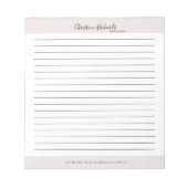 グレースタイリッシュミニマリスト並び ノートパッド (正面)