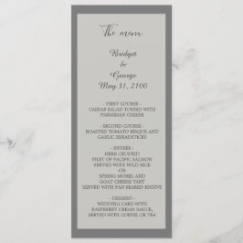 グレースタイリッシュミニマルウェディングプログラム&メニュー プログラム