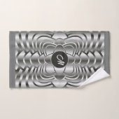 グレースタイリッシュモノグラムののジオメトリックタオルの色合い バスタオルセット (ハンドタオル)