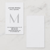 グレースタイリッシュモノグラム垂直トレンド名刺 名刺 (正面/裏面)