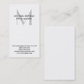 グレースタイリッシュモノグラム白黒名刺 名刺 (正面/裏面)