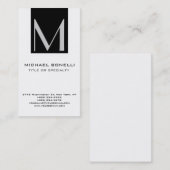 グレースタイリッシュモノグラム白黒名刺 名刺 (正面/裏面)