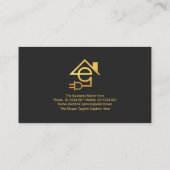 グレースタイリッシュレイヤ金ゴールドタブ文字E電気技師 名刺 (裏面)