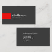 グレースタイリッシュレッドストライプトレンディーシックな名刺 名刺 (正面/裏面)