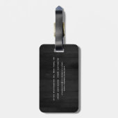 グレースタイリッシュレッドモノグラムモダン ラゲッジタグ (裏面縦)