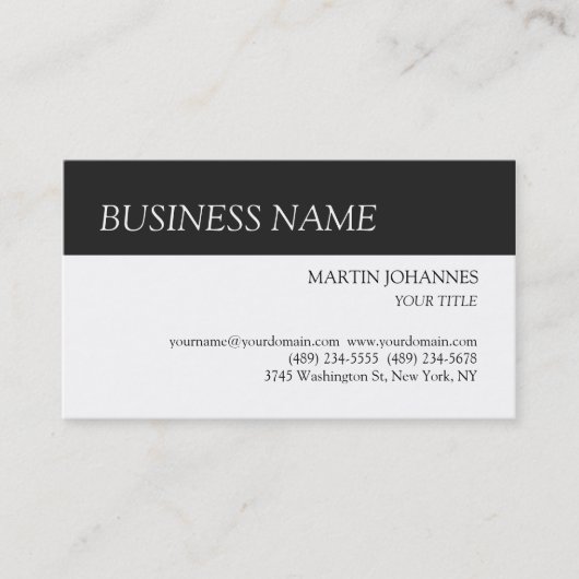 グレースタイリッシュ白黒名刺 名刺 (正面)