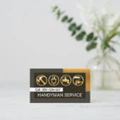 グレースタイリッシュ金ゴールドフレームの便利屋 名刺 (スタンド正面)